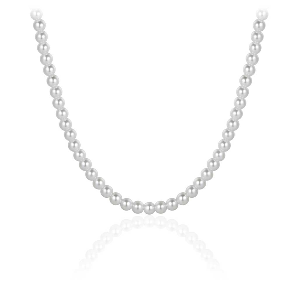 129204-2R47-145 | Damenkette Aalen 129204 | C010-42+5 925 Silber rhodiniert Perle Imitation 