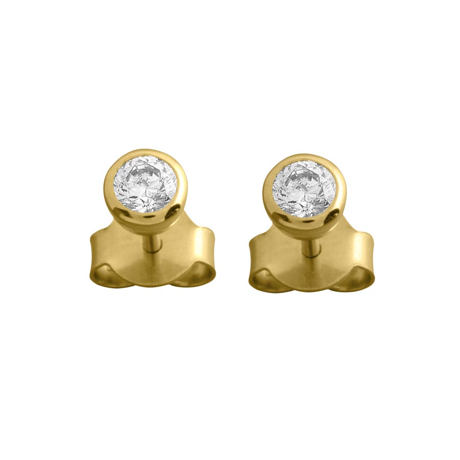 012223-7138-001 | Ohrstecker Aalen 012223 750 Gelbgold Brillant 0,400 ct H-SI ∅ 3.8mm100% Made in Germany  