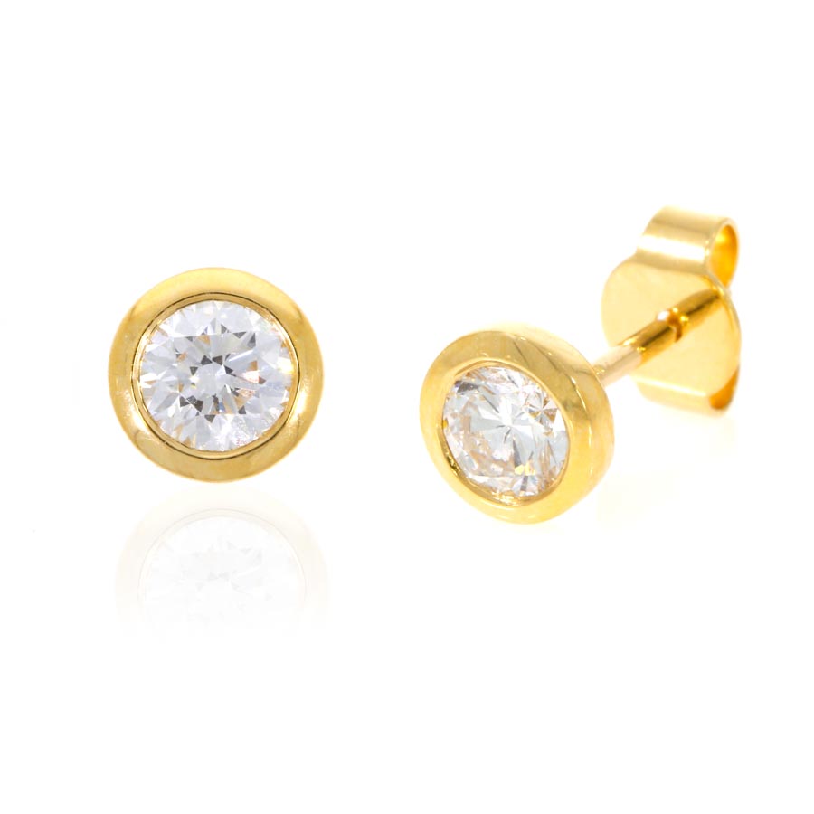 012225-7144-001 | Ohrstecker Aalen 012225 750 Gelbgold Brillant 0,670 ct H-SI ∅ 4.4mm100% Made in Germany   3.660.- EUR   