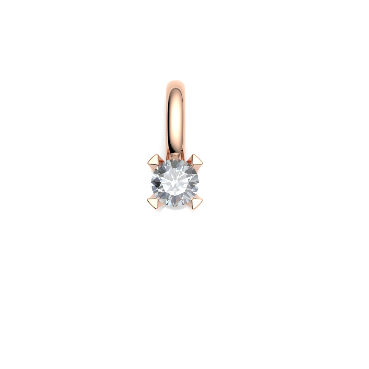 212798-4034-001 | Anhänger Aalen 212798 375 Rotgold<br> Brillant 0,150 ct H-SI ∅ 3.4mm<br>100% Made in Germany  